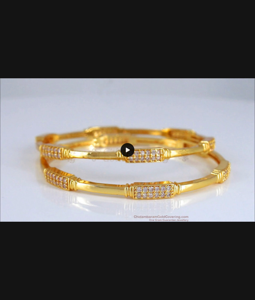 BR2017-2.8 Size Diamond Bangle Collections One Gram Gold Jewelry